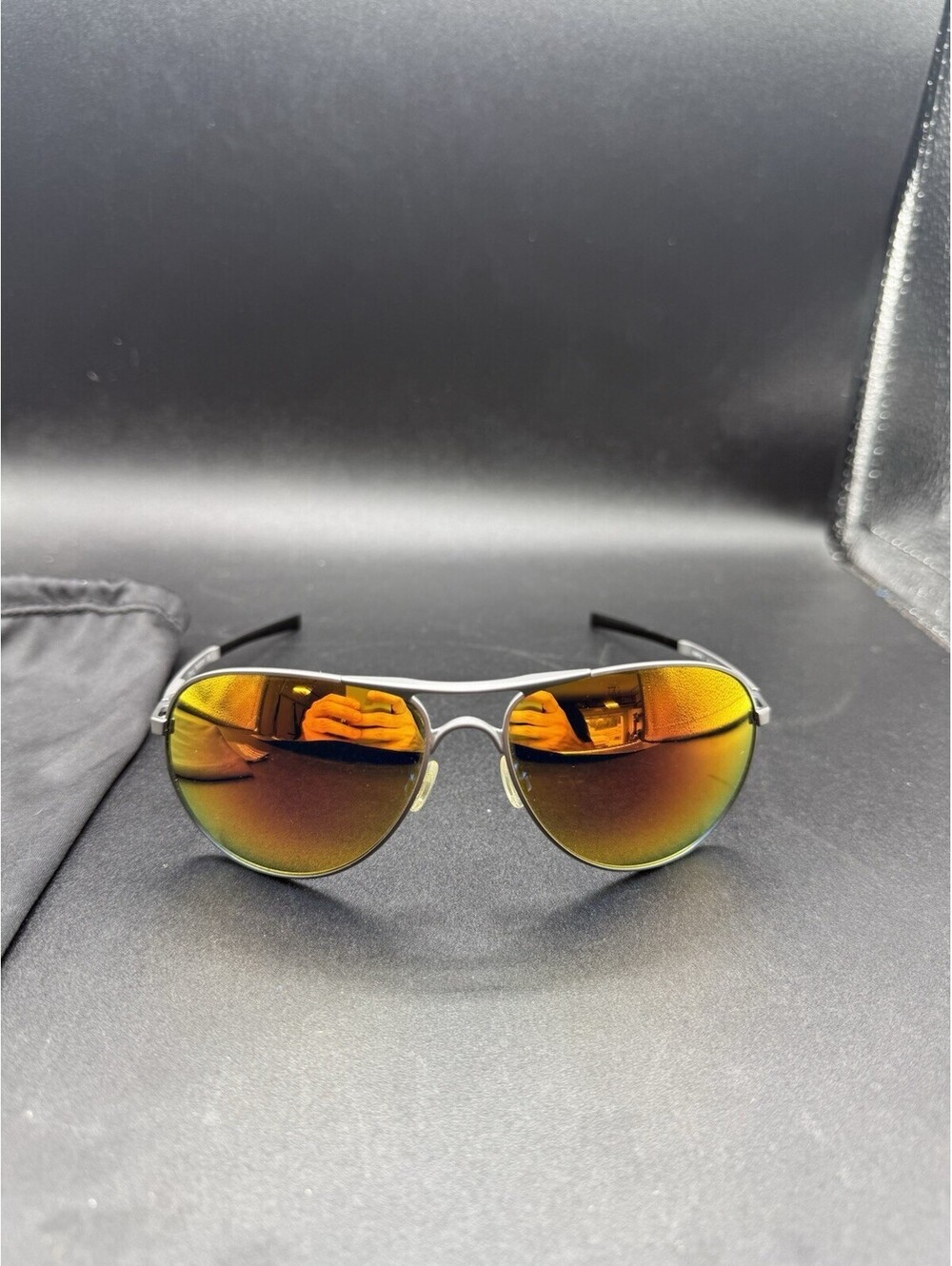 Oakley Plaintiff Silver-Black w/Fire Iridium Lenses oo4057-18